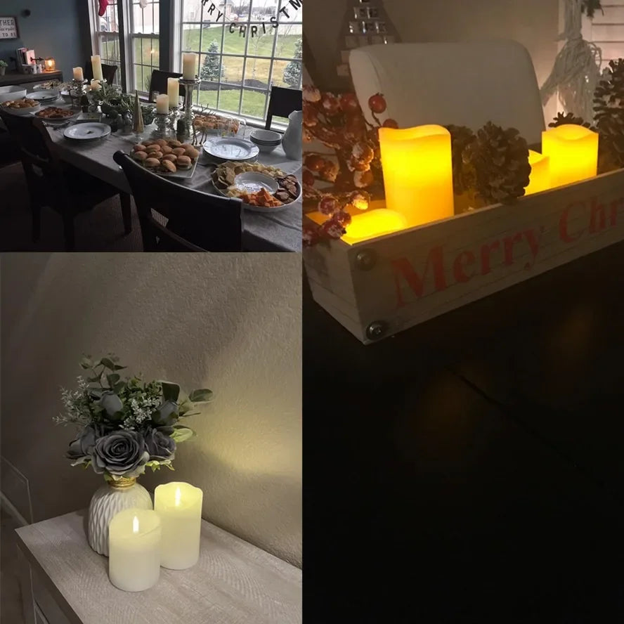 Flameless Flickering LED Pillar Candles for Cozy Home and Safe Ambiance
