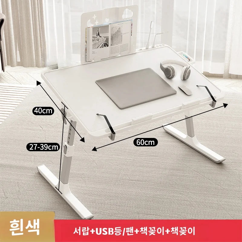 Adjustable Foldable Laptop Bed Tray Table with Drawer for Comfortable Sofa or Bedroom Use