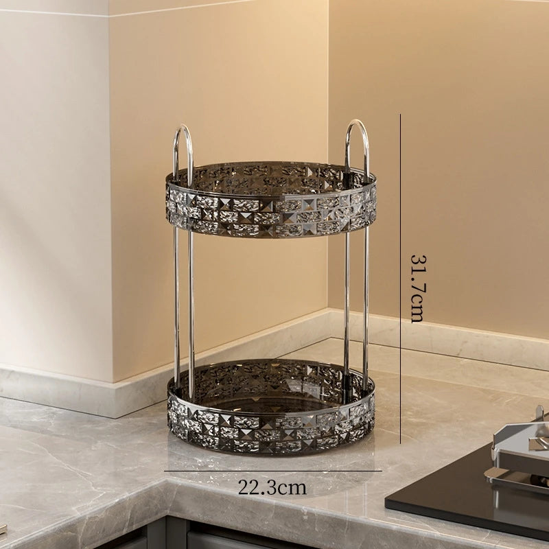 360° Rotating Multi-Tier Makeup Organizer for Vanity and Bathroom