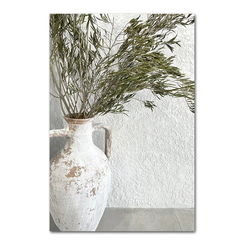 Alba Boho Canvas Wall Art – Spanish Greenery Print