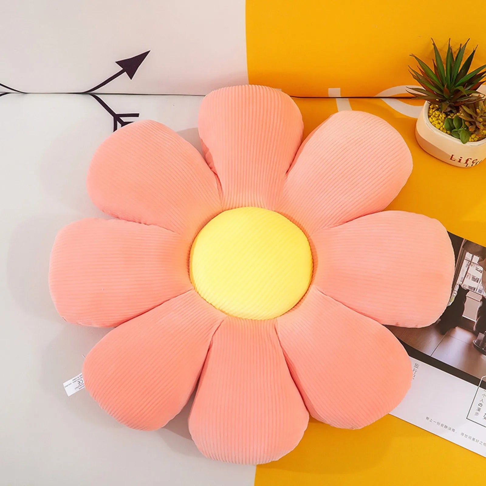 Daisy Flower Seat Cushion Pillow for Bedroom or Kids’ Room