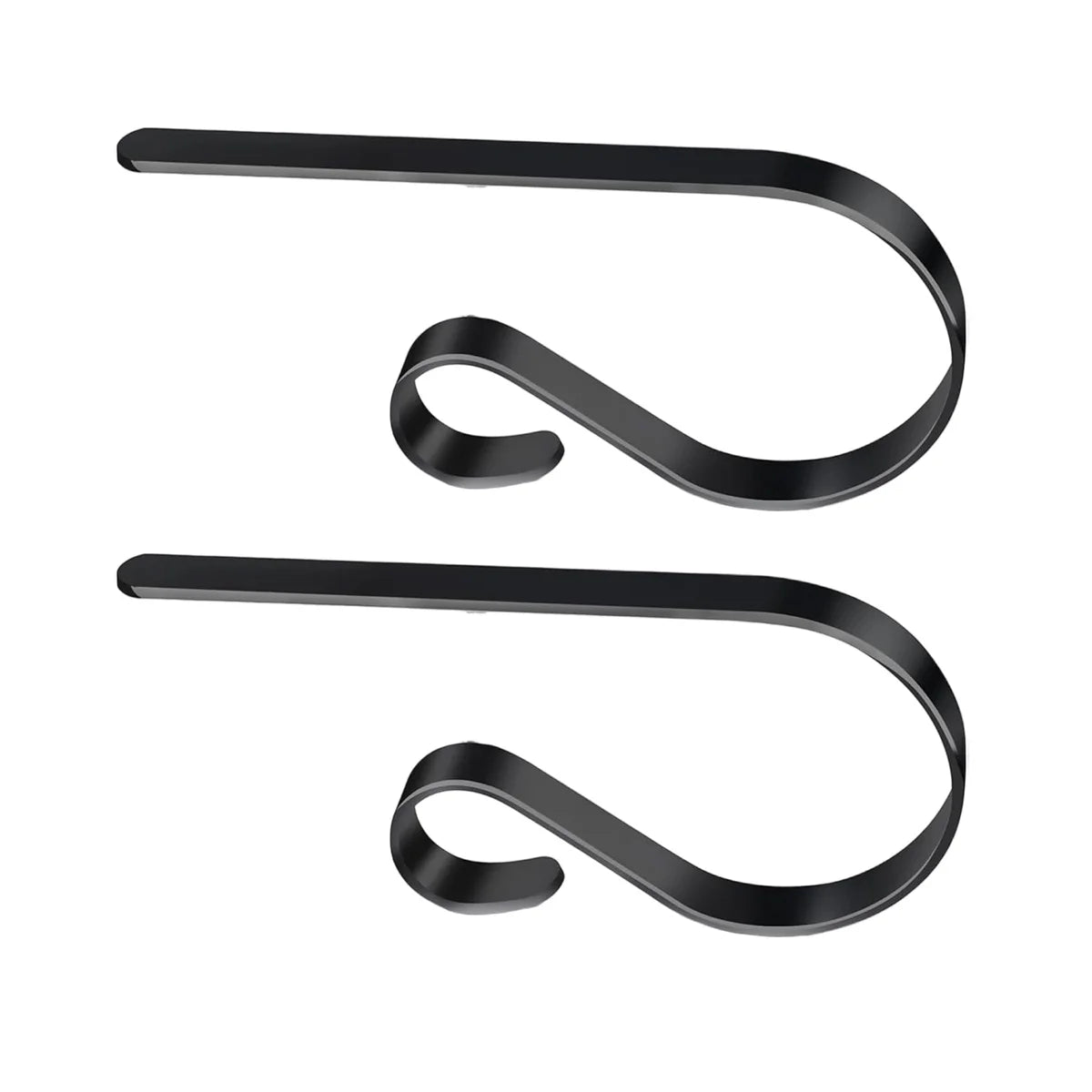 Adjustable Stainless Steel Stocking Holders for Fireplace Mantel, 2 or 4 Pack – Black, Gold, or Silver