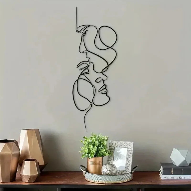 Calla Line Art Metal Wall Sculpture