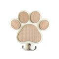 Paw Print Wooden Wall Hook for Leashes and Collars