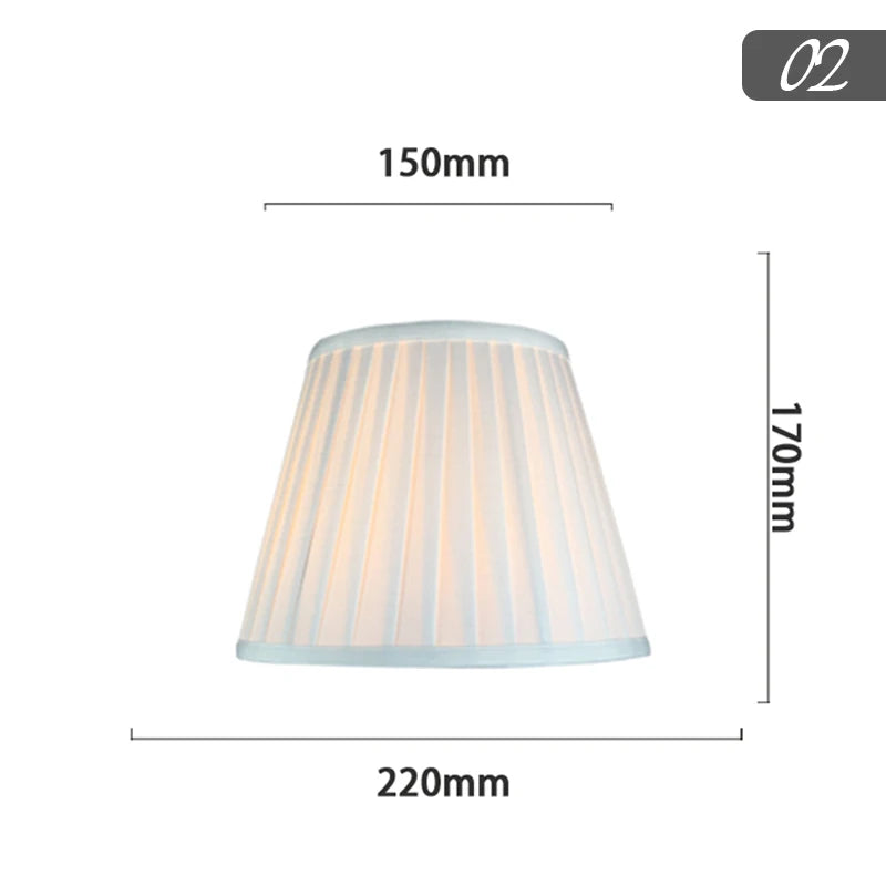 Pleated Fabric Lampshade for E27 Table or Floor Lamps – Multiple Sizes & Colors