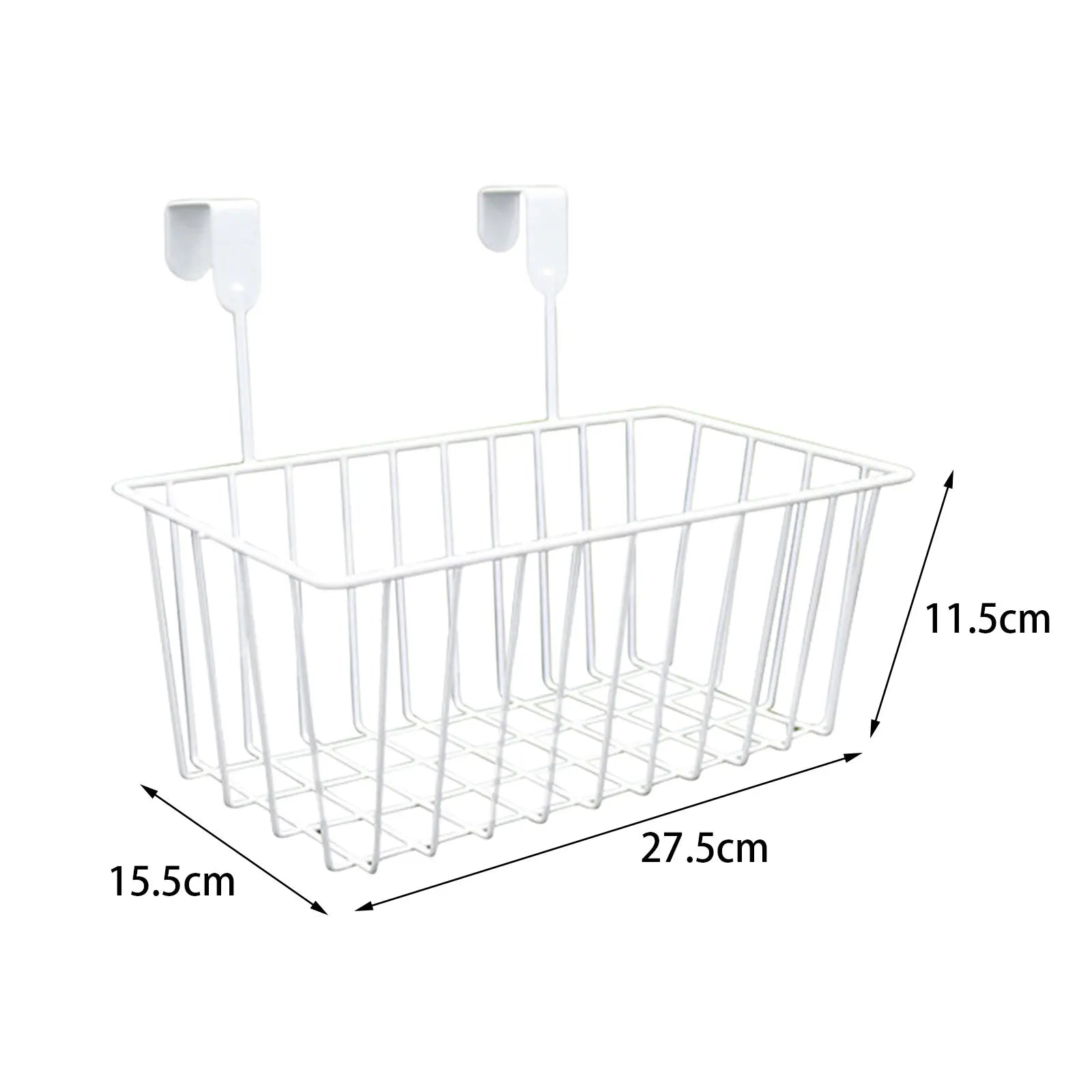Over-the-Cabinet Metal Grid Basket Organizer for Kitchen & Bath
