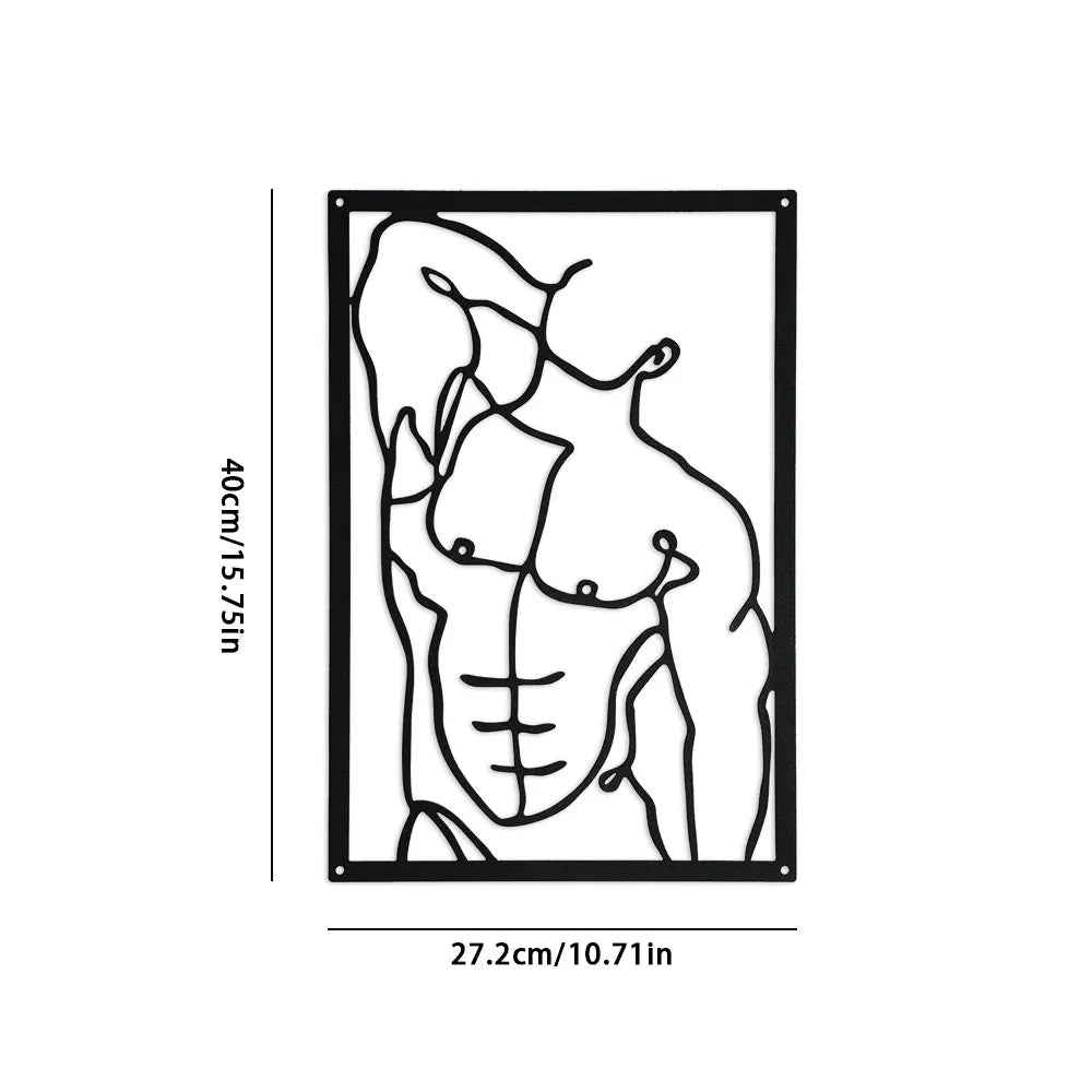Marin Minimalist Metal Line Wall Art Set