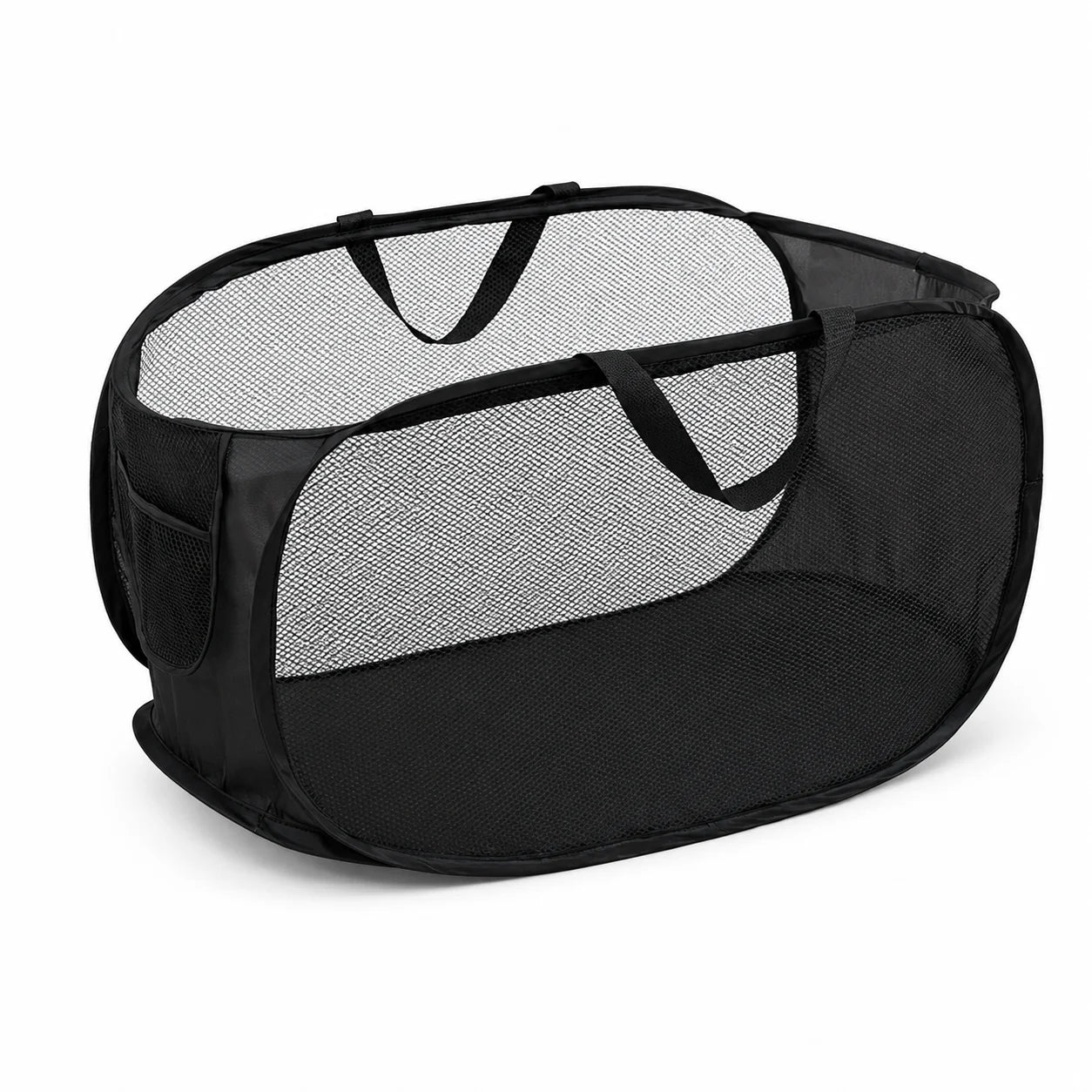 Foldable Mesh Toy Storage Basket with Handles for Kids' Room or Playroom