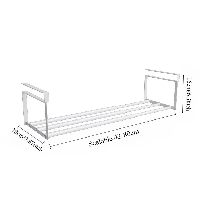 Adjustable Under-Shelf Shoe Rack for Closet or Cabinet Organization