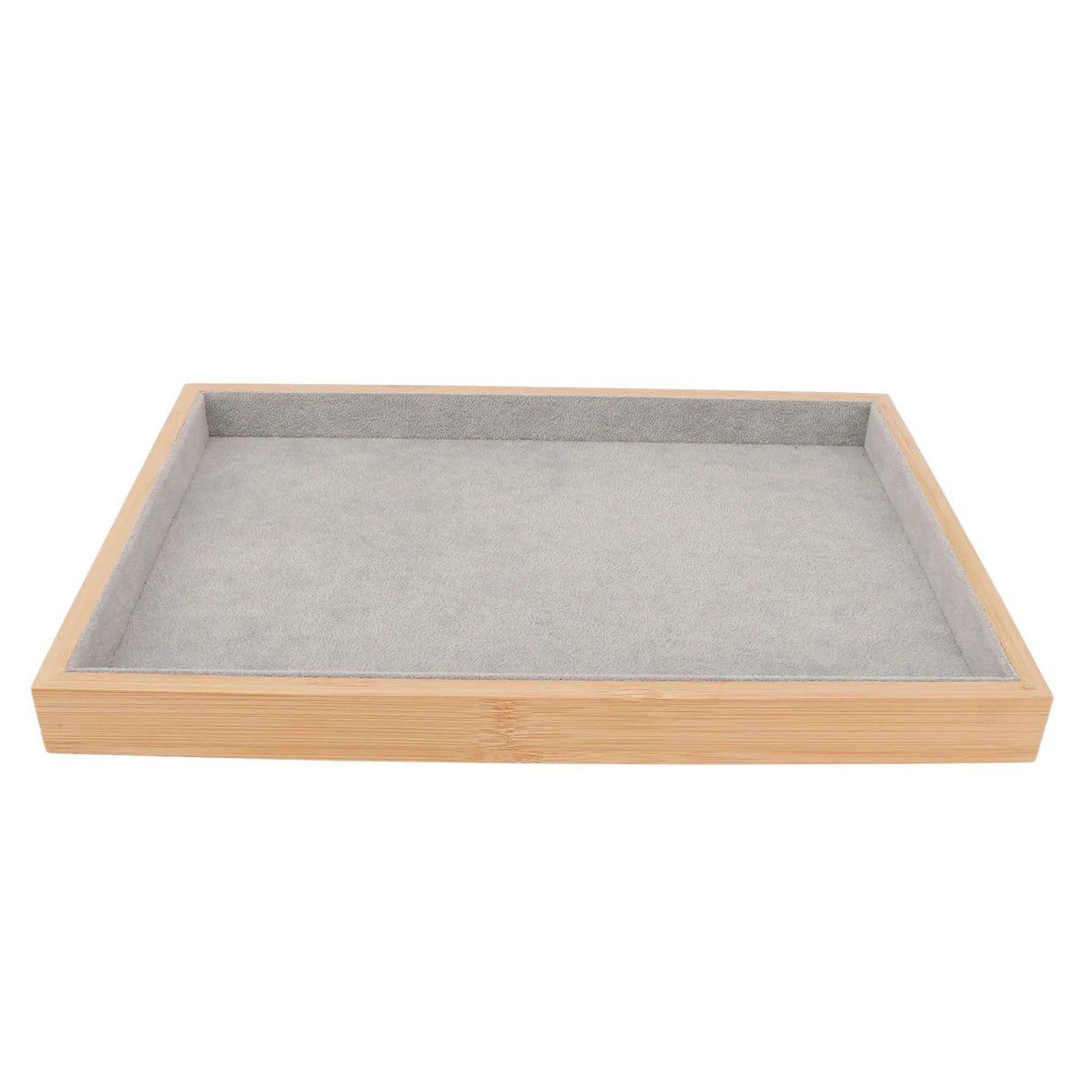 Wood & Velvet Stackable Jewelry Tray Organizer for Drawers or Vanity — Soft-Lined Display for Rings, Earrings & Keepsakes