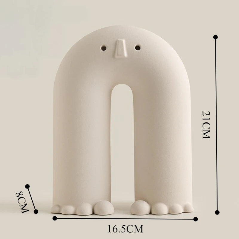 Linden Sculptural Ceramic Face Vase