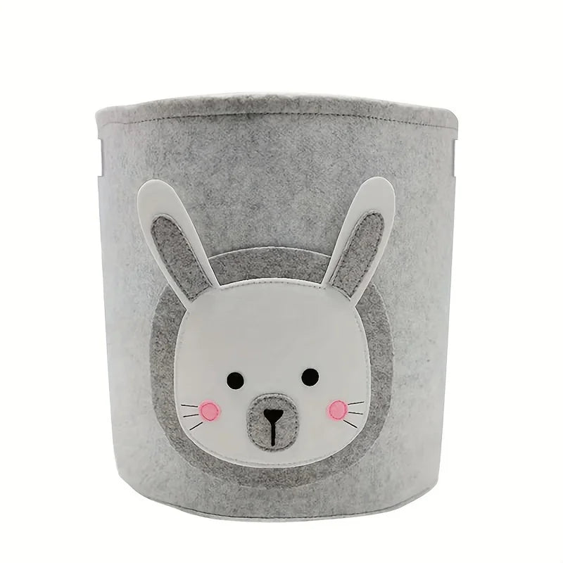 Cartoon Cotton Animal Storage Basket for Kids' Room & Playroom Organization