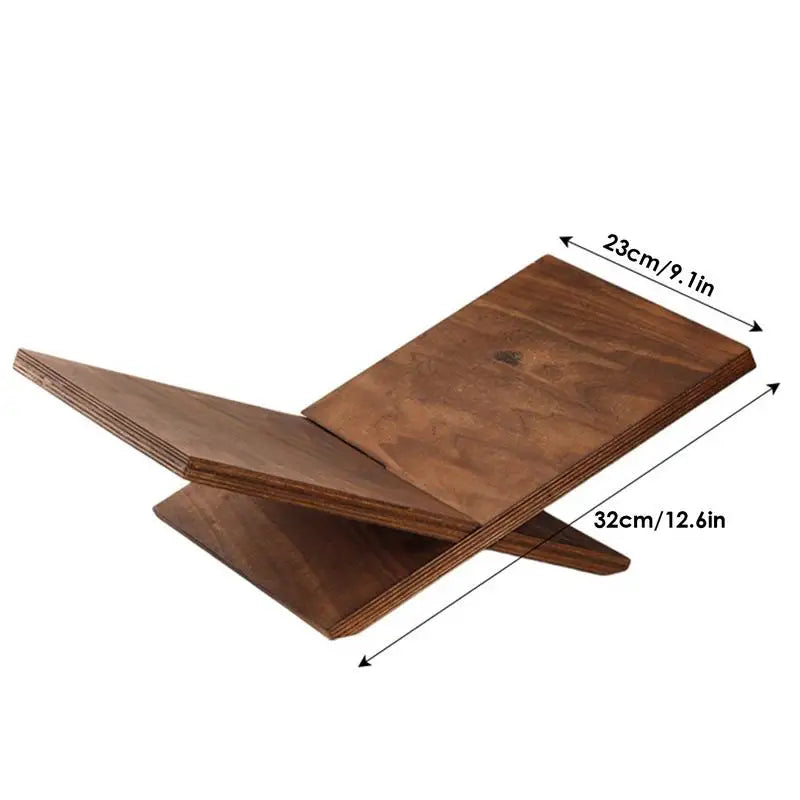 Walden Wooden Crisscross Book Stand for Cookbooks & Tabletop Display