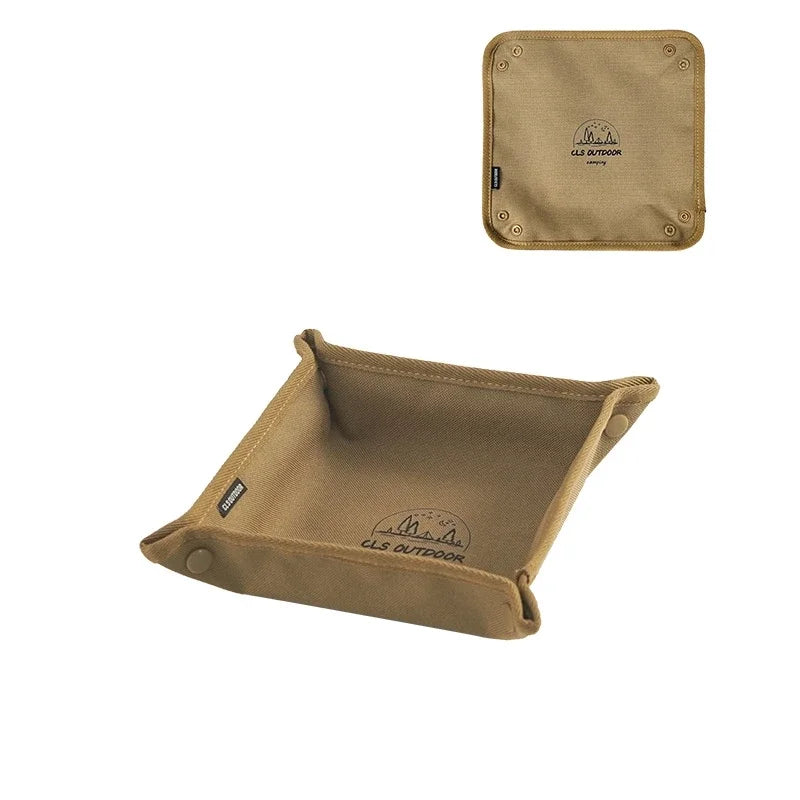 Portable Rubber Organizer Tray for Camping & Home Clutter Catch-All