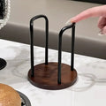 Bamboo & Wood Countertop Disposable Cup Holder Rack for Living Room or Coffee Bar