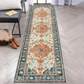 Boho Geometric Hallway Runner Rug – Non-Slip, Water Absorbent, Machine Washable, for Entryway, Kitchen & Laundry