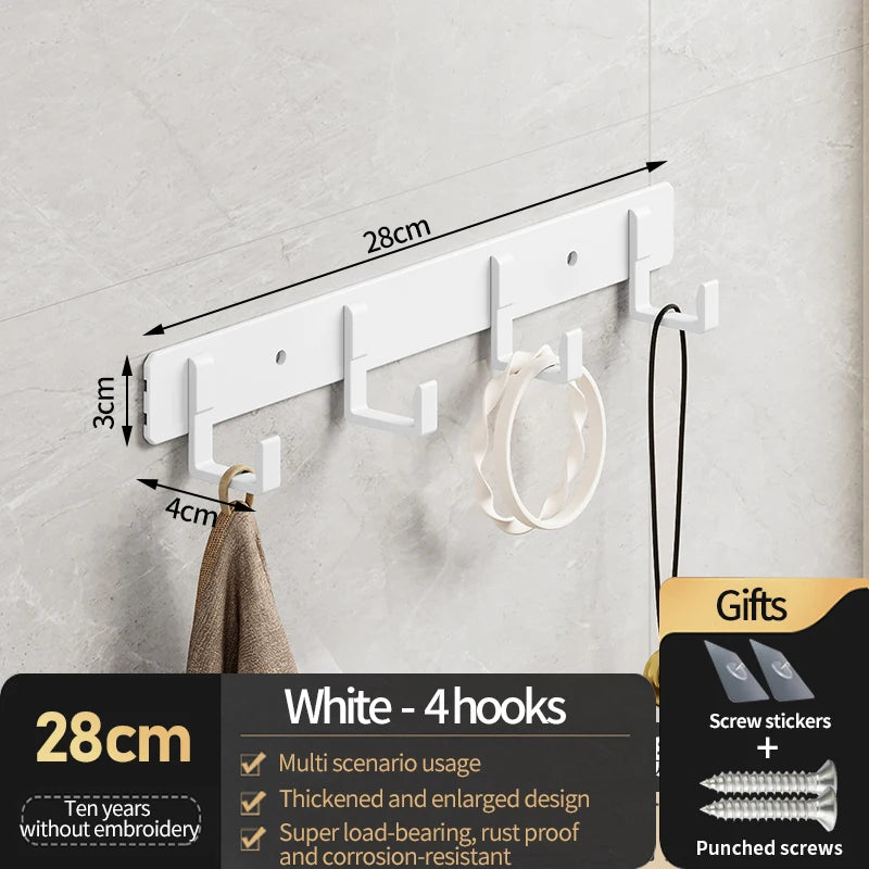 Aluminum Wall Hooks for Entryway, Closet, or Bathroom Organization