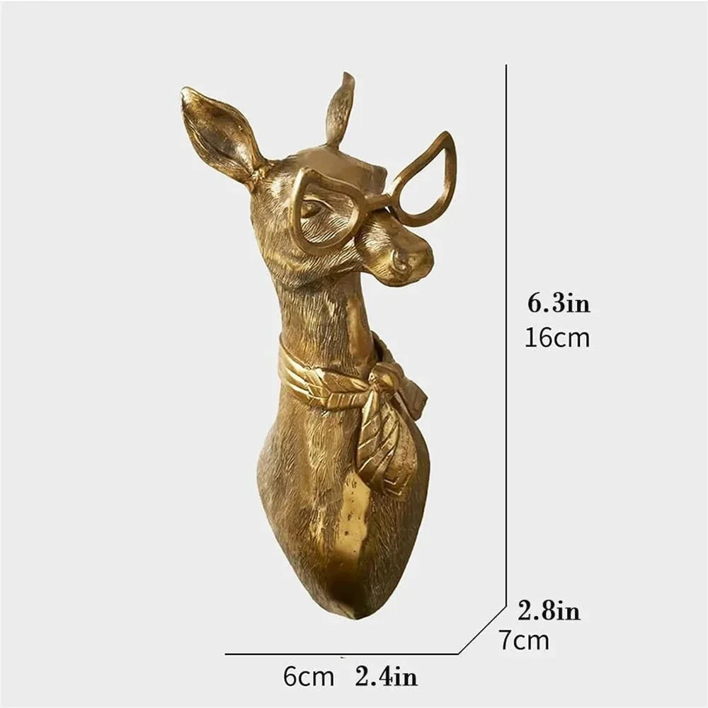 Whimsical Gold Animal Wall Hooks – Set of 3 Sculptural Resin Hooks