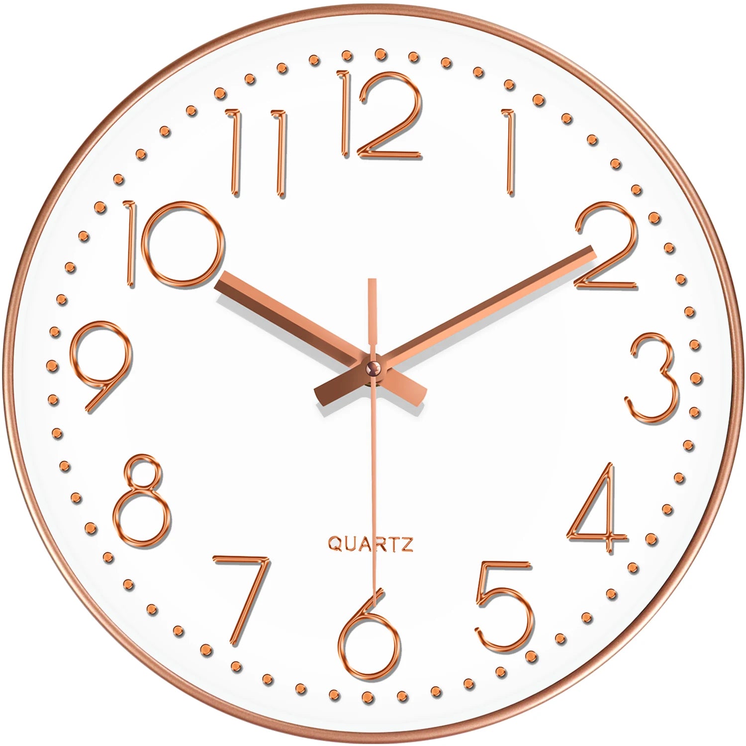 Marlow Minimalist Wall Clock with Tempered Glass Face