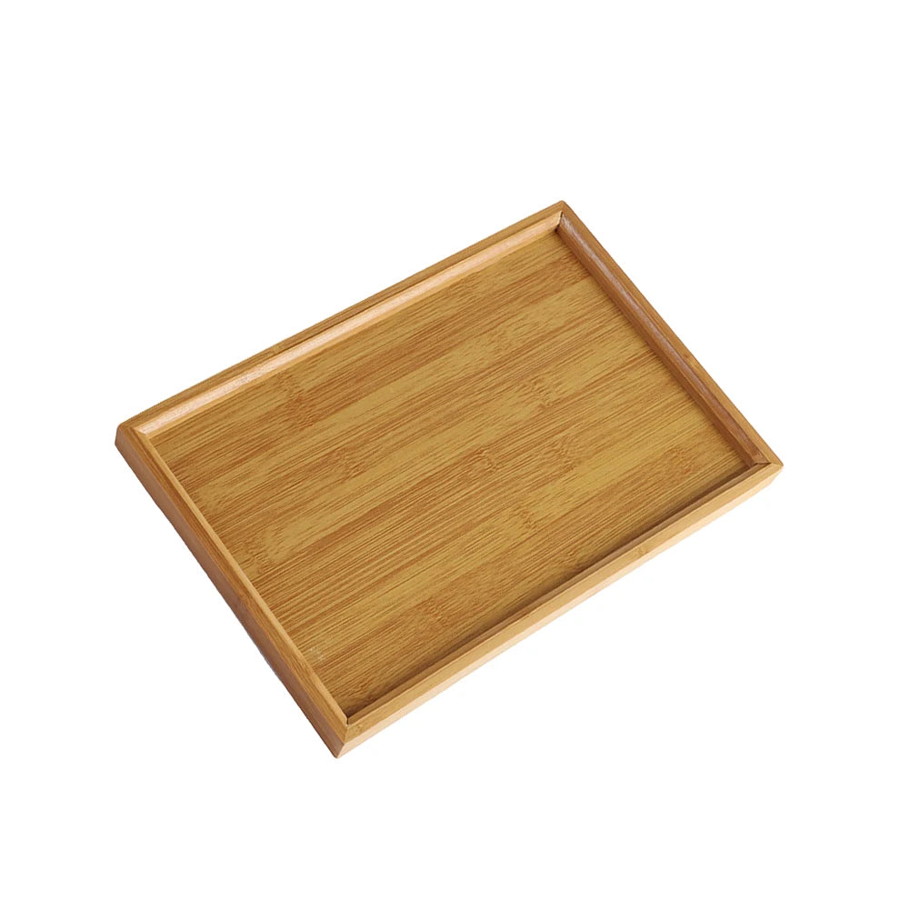 Rectangular Wood Serving Tray for Kitchen Table, Coffee Table & Everyday Organization