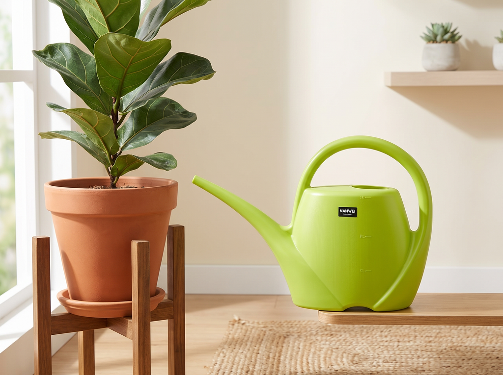 3L Large Plastic Watering Can for Indoor Plants and Garden in a realistic home setting